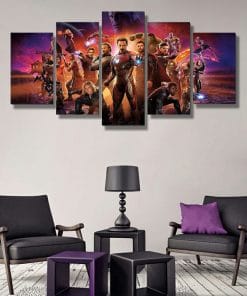 Avengers Infinity War Characters - 5 Panel Canvas Wall Art