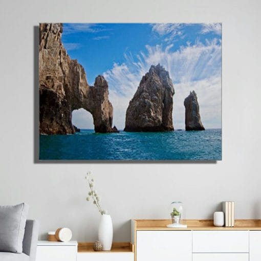Arch Of Cabo San Lucas In Sky View &#8211; One Panel Canvas Wall Art, Top Smart Design