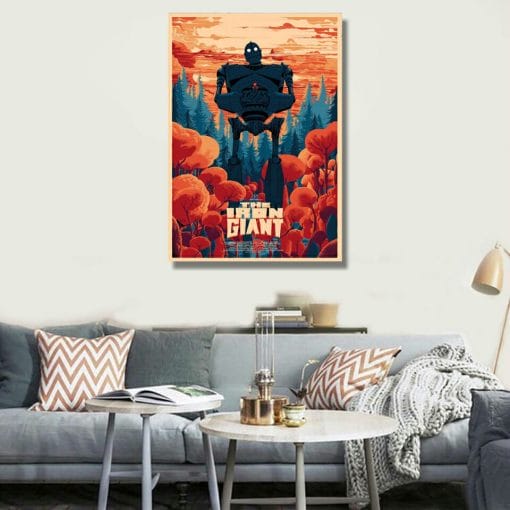 The Iron Giant Movie Anime &#8211; One Panel Canvas Wall Art, Top Smart Design