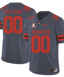 Custom Jerseys Houston Name Number Grey College Football