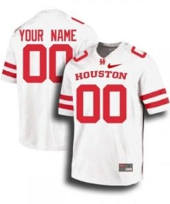 Custom Houston Cougars Jersey Name Number White College Football