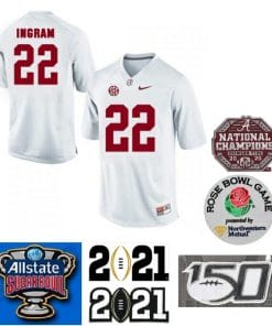 Alabama Crimson Tide #22 Mark Ingram NCAA Football Jersey White
