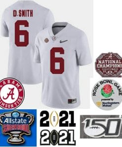 Alabama Crimson Tide #6 DeVonta Smith College NCAA Football Jersey White