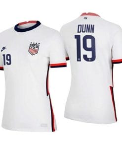 Crystal Dunn 2020-21 White no. 19 USWNT Home Soccer Four Stars Jersey