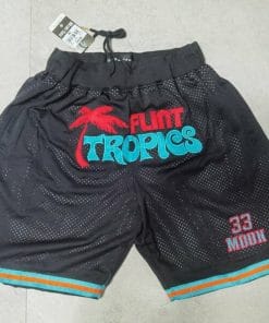 Flint Tropics 33 Moon Men Shorts Vintage Short Stitched Black