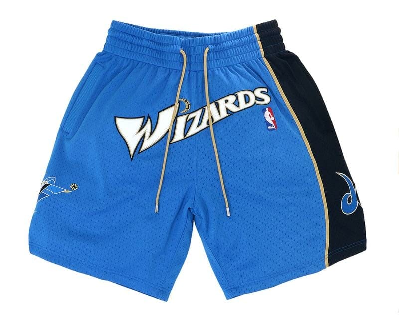 NBA Shorts Warriors Men Vintage Short Stitched Navy Blue
