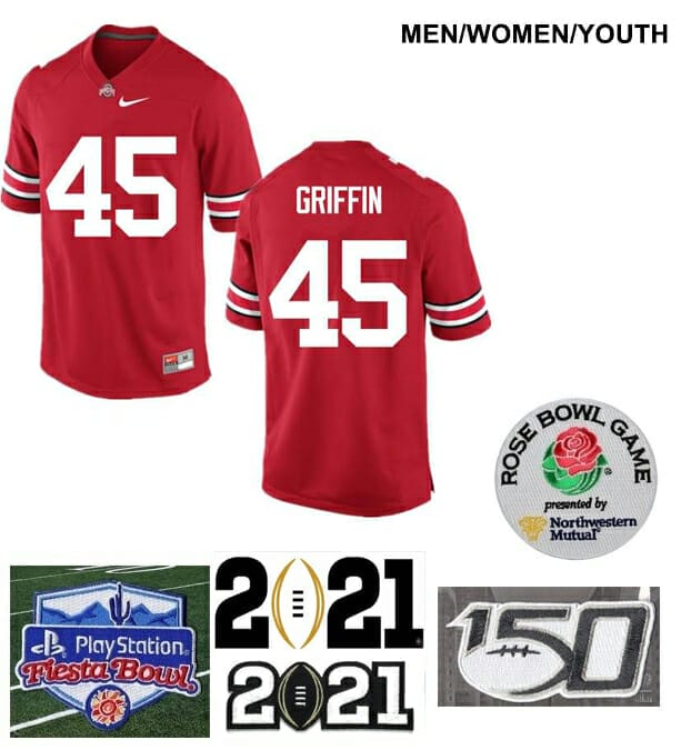 45 Archie Griffin Ohio State Buckeyes Mens College Football Jersey - Red