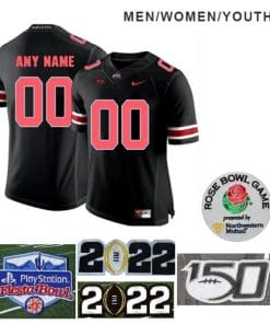 Custom OSU Jersey Name and Number NCAA Ohio State Buckeyes College Football Black