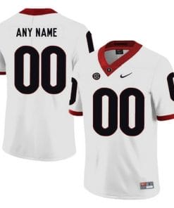 Custom Bulldogs Football Jersey Name Number White College Style 1