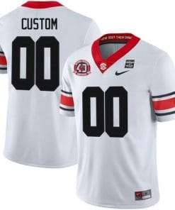 Personalized Georgia Bulldogs Jersey Name and Number Jersey White 1980 40th Anniversary