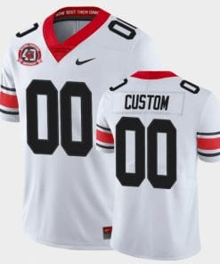 Custom Georgia Bulldogs Jersey Name and Number White College Football 40th Anniversary Alternate Jersey