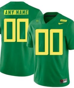 Oregon Custom Jersey Name and Number NCAA College Football Apple Green
