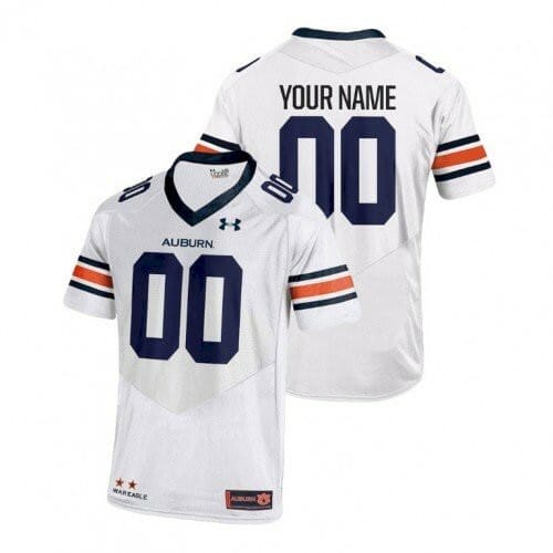 Auburn Tigers Custom Name Number College NCAA Football Jersey White