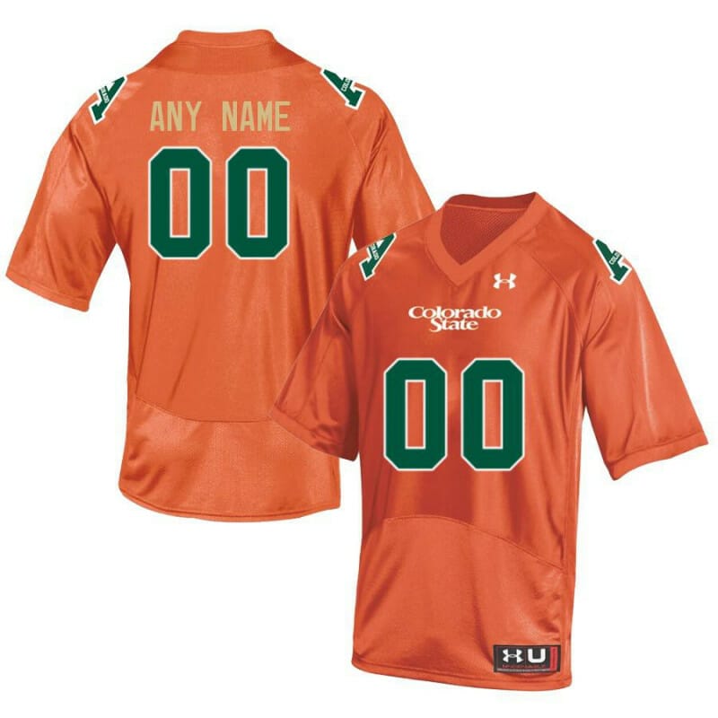 Available] New CSU Rams Custom Jersey Football Orange