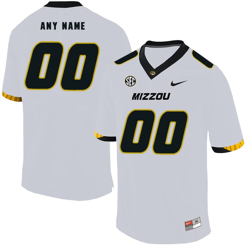 Missouri Tigers Jersey Personalized Mizzou Football Name and Number College NCAA White