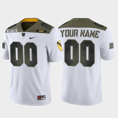 Army Black Knights Custom Name Number Jersey White College Football