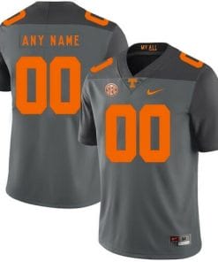 Custom Tennessee Vols Jersey Name and Number NCAA College Football Grey