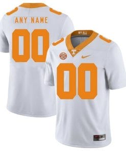 Custom Tennessee Vols Jersey Name Number NCAA College Football White