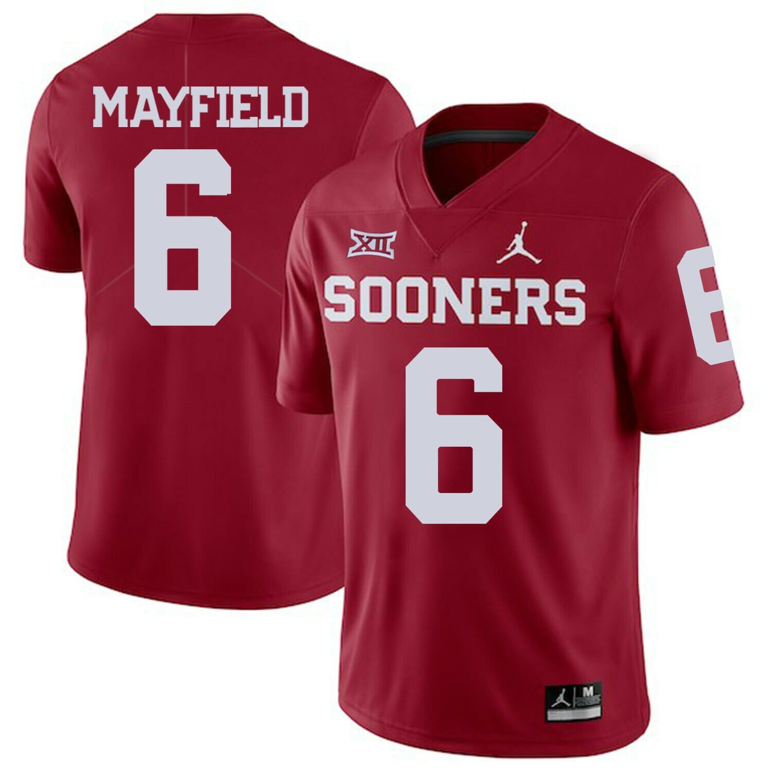 Nike Oklahoma Sooners #6 Baker Mayfield Men Stitch Jersey - Red