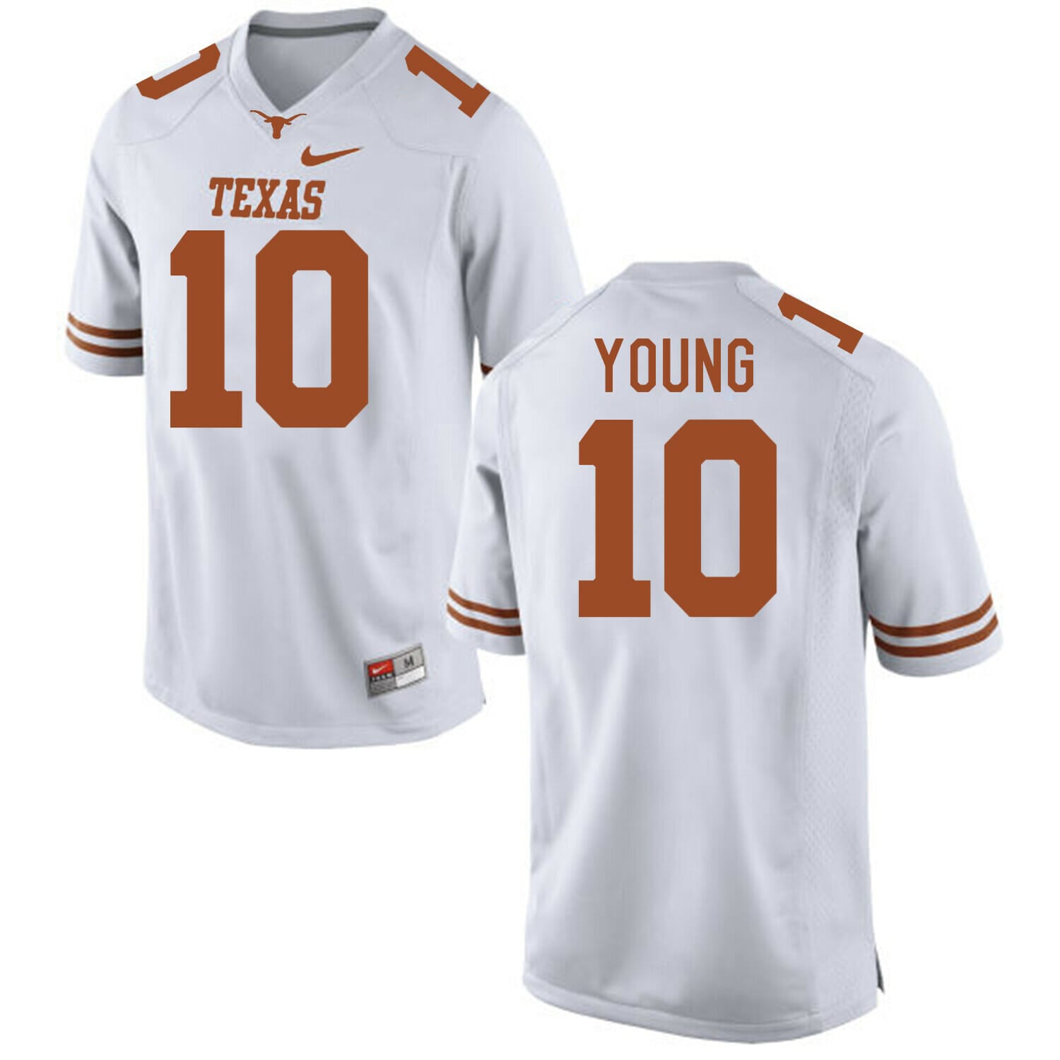 Vince Young Texas Jersey Longhorns #10 College Football White