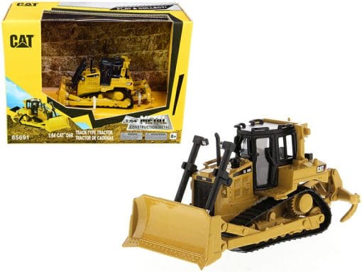 CAT Caterpillar D6R Track-Type Tractor &#8220;Play &amp; Collect!&#8221; Series 1/64 Diecast Model by Diecast Masters, Top Smart Design