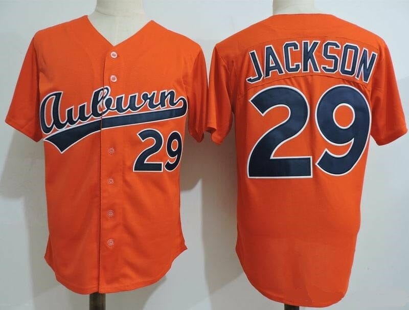 Movie Baseball Jersey Auburn Tigers Bo Jackson #29 College - Orange