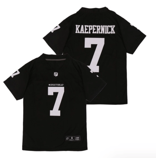 High School Football Jersey Colin Kaepernick #7 I Am with Kap Black