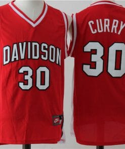 Davidson Wildcats #30 Stephen Curry NCAA Basketball Jersey Red