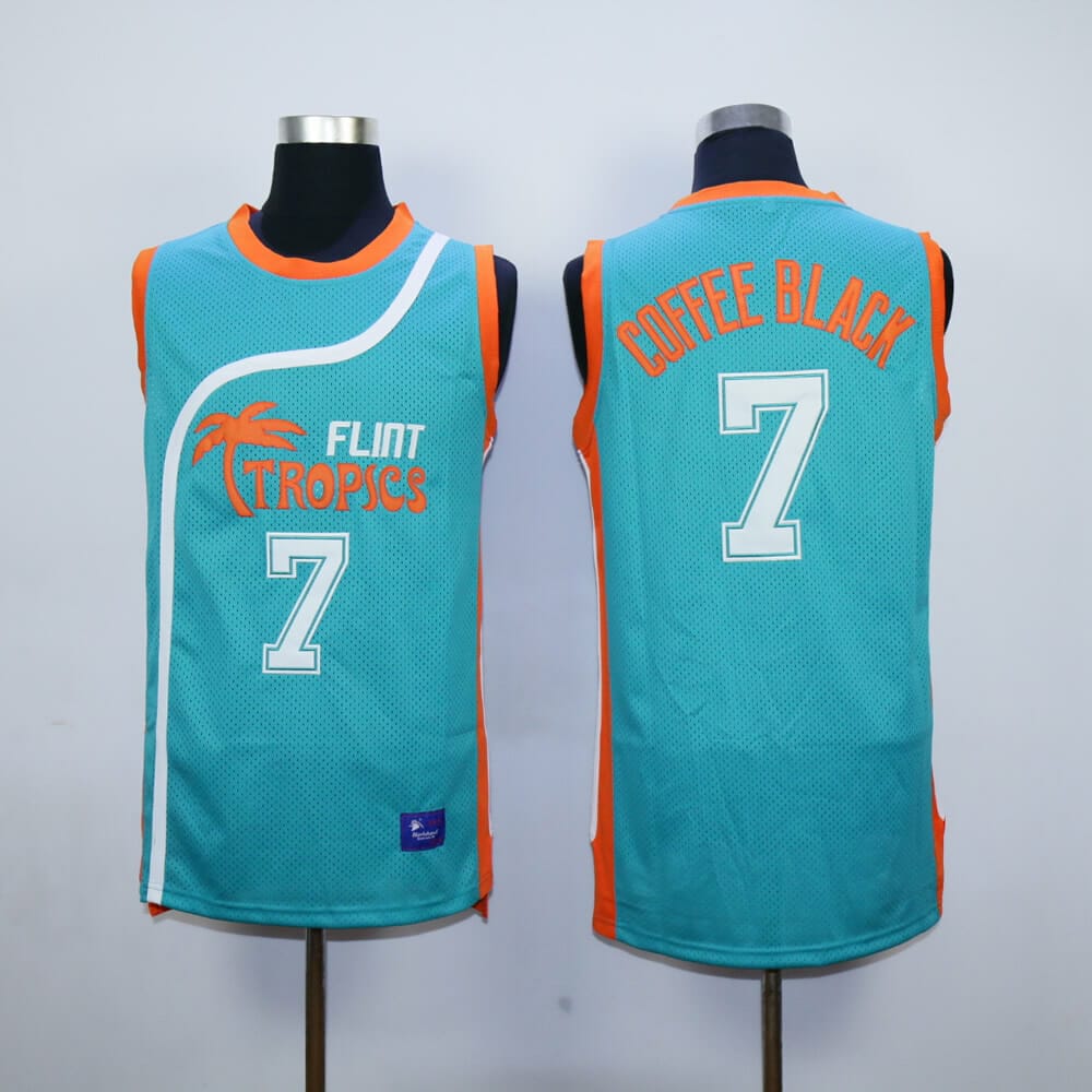 Movie Basketball Jersey Flint Tropics #7 Coffee Black