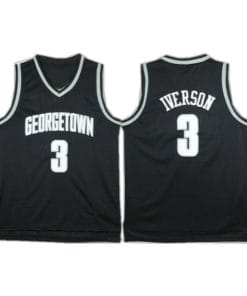 Georgetown Hoyas #3 Allen Iverson NCAA Basketball Jersey New Black