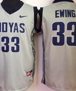 Georgetown Hoyas GRAY #33 Patrick Ewing NCAA Basketball Jersey White