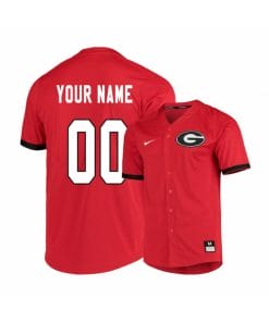 Custom Georgia Bulldogs Jersey Name and Number Baseball Red Elite