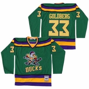 Goldberg 33 Mighty Ducks Movie Hockey Jersey