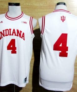 Indiana Hoosiers #4 Victor Oladipo Basketball Jersey White - Top