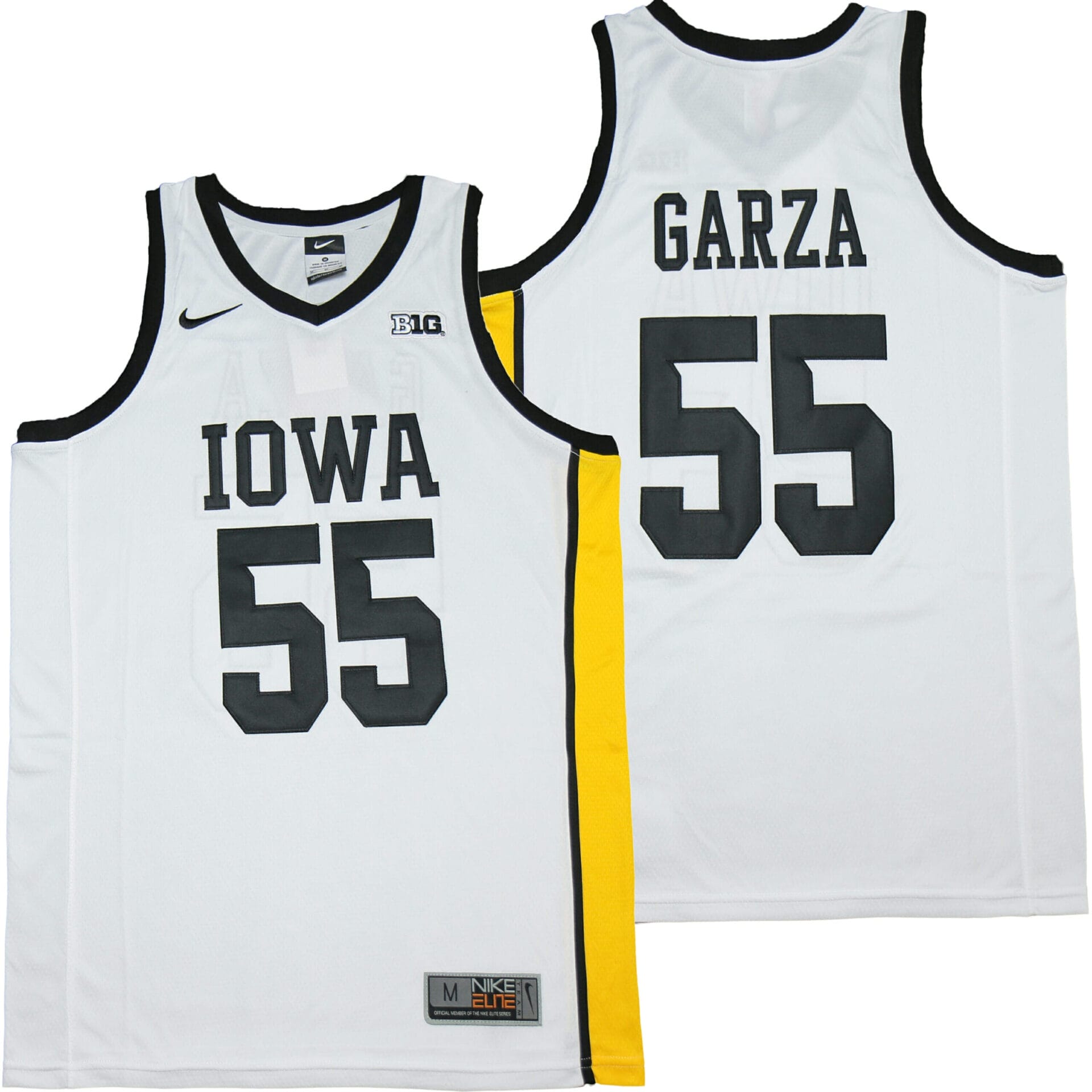 NCAA Basketball Jersey Iowa Hawkeyes #55 Garza White