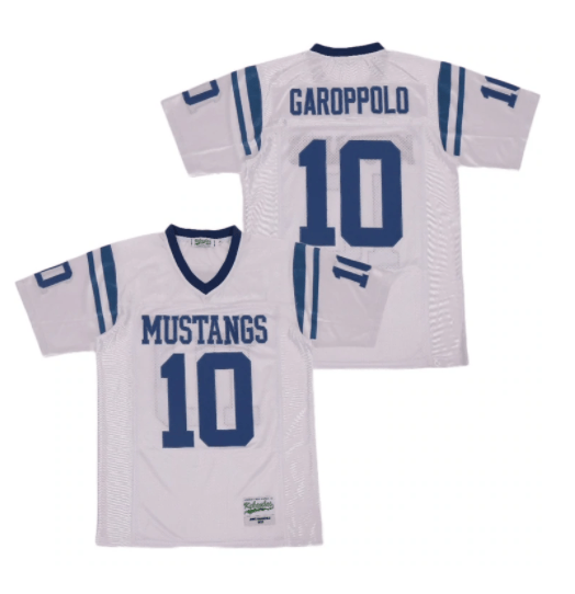 High School Football Jersey Jimmy Garoppolo #10 Mustangs White