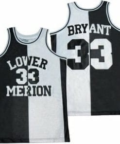 Kobe Bryant #33 Lower Merion Split Basketball Jersey Black And White - Top  Smart Design