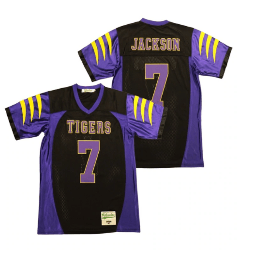 High School Football Jersey Lamar Jackson #7 Tigers Purple