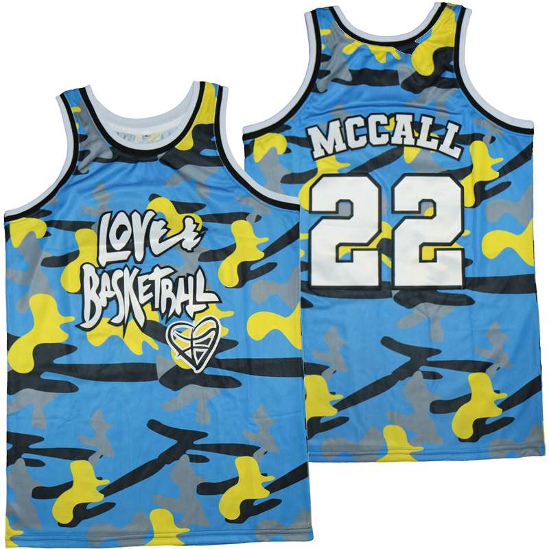 Movie Basketball Jersey Love and #22 Wright Camo