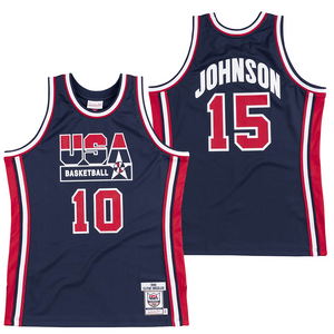 Men's USA Basketball Magic Johnson Mitchell & Ness White Authentic 1992  Jersey