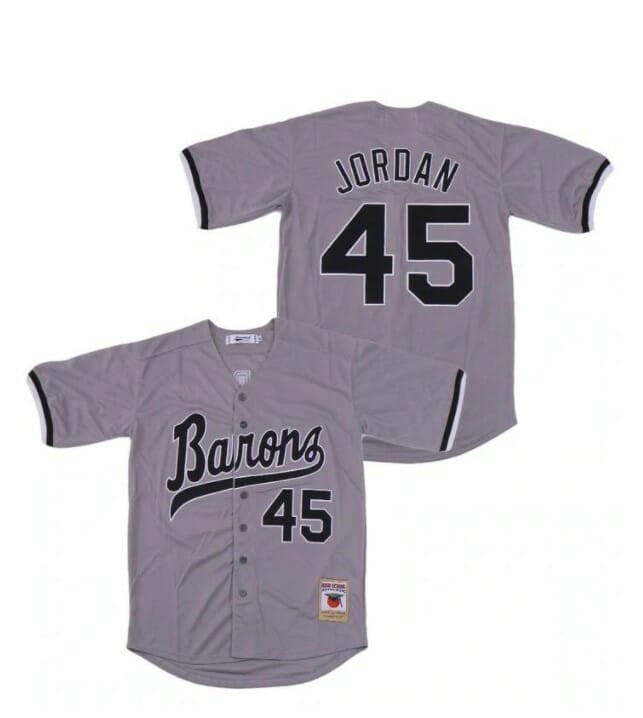 michael jordan baseball jersey barons
