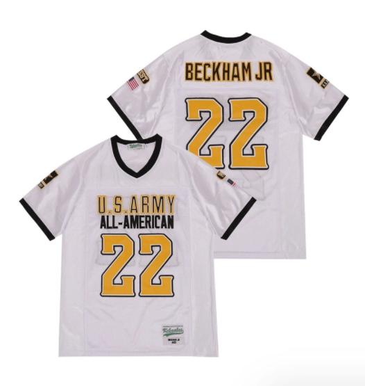 Odell Beckham Jr. 22 U.S. Army High School All-American West Black Football  Jersey — BORIZ