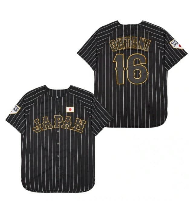 Movie Baseball Jersey Ohtani Japan National Team Black