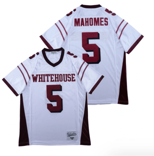 Patrick Mahomes #5 Whitehouse High School Football Jersey White - Top Smart  Design