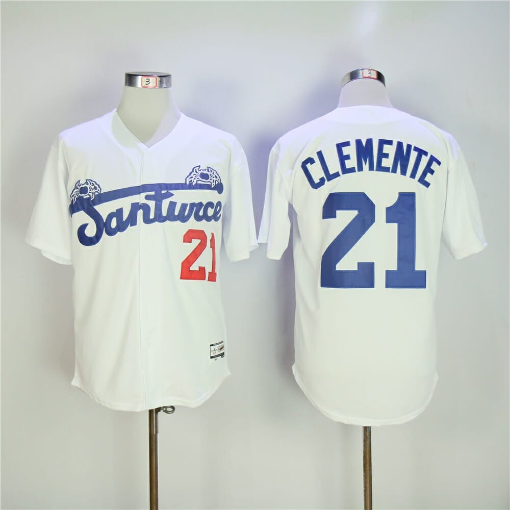 Santurce Crabbers #21 Roberto Clemente Movie Baseball Jersey White - Top  Smart Design