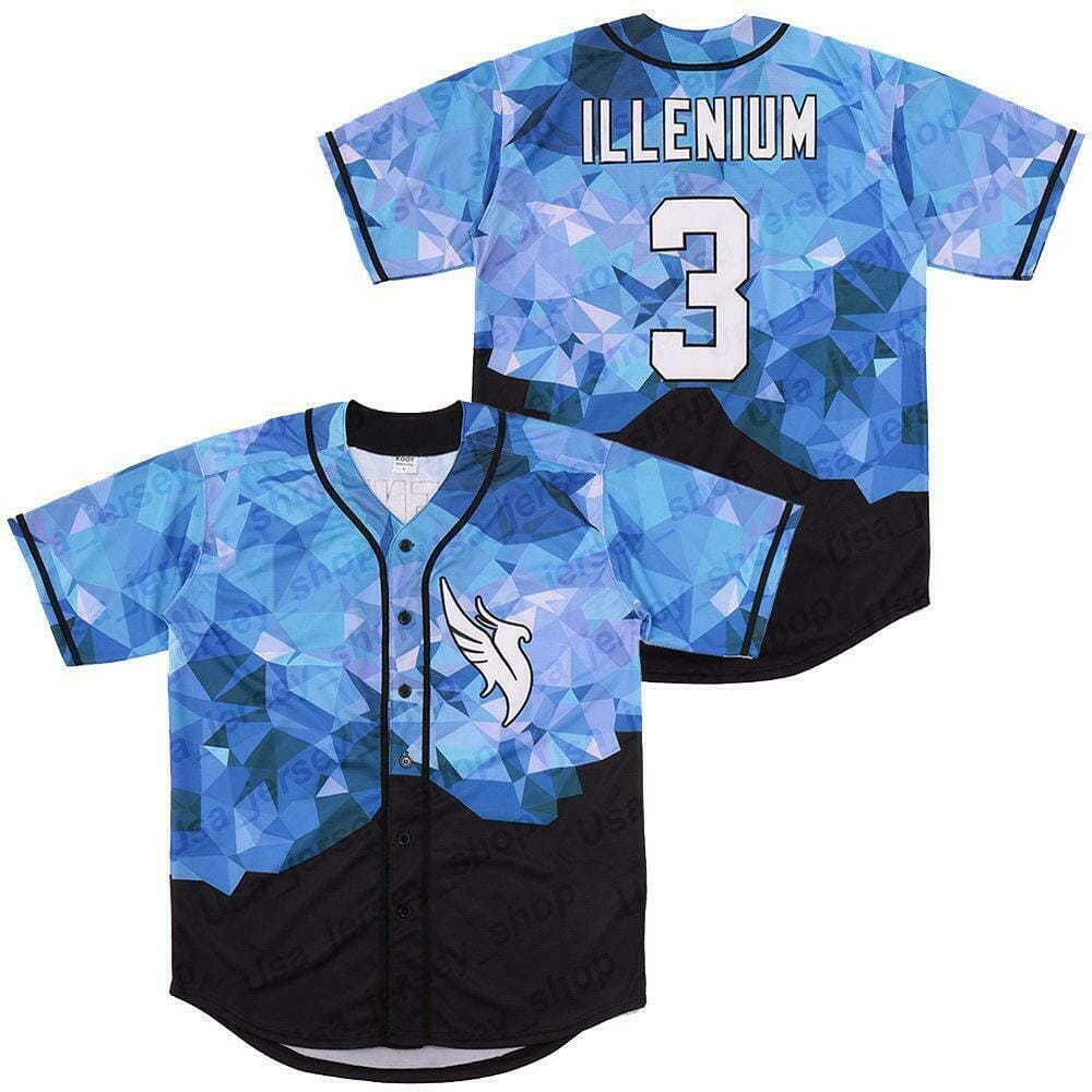 Top Quality ! DJ ILLENIUM Jersey Singer 3# Mens White Black