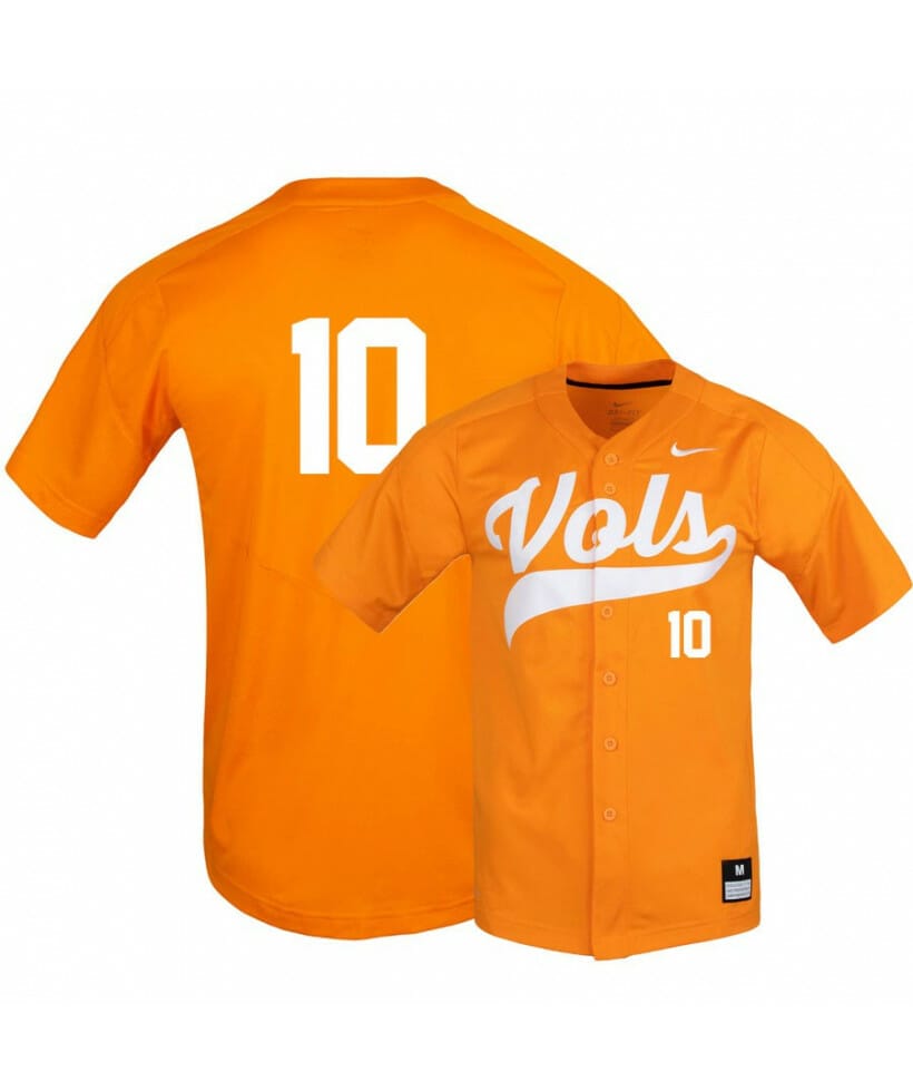 Tennessee Volunteers 10 Pete Derkay Elite White Baseball Jersey - Top Smart  Design