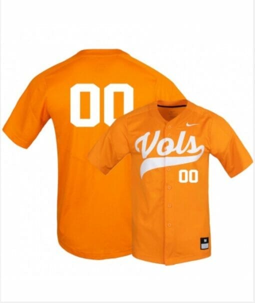 Custom Tennessee Volunteers Jersey Name And Number NCAA Baseball Elite Orange, Top Smart Design