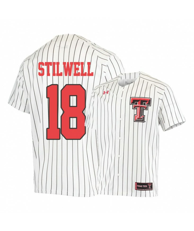 Texas Tech Red Raiders Jersey 18 Cole Stilwell College Baseball