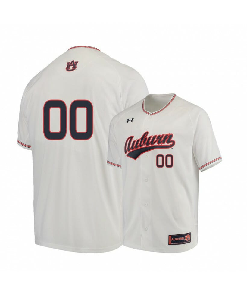Custom NCAA Baseball Jersey Auburn Tigers Under Armour White